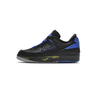 PK God Batch Jordan 2 Retro Low SP Off-White Black Blue DJ4375-004 01