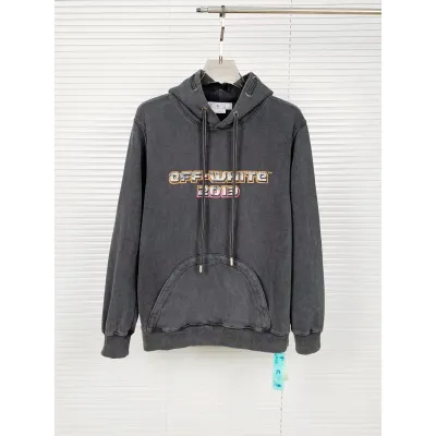 OFF WHITE New style washed hooded sweatshirt 01
