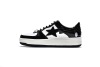 A Bathing Ape Bape Sta Low Black White 1G70-109-0001
