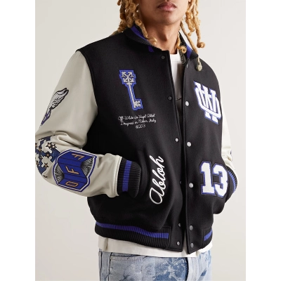 OFF WHITE S015 embroidered rhinestone jacket 02