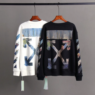  OFF WHITE Classic oil painting crew neck sweatshirt 01