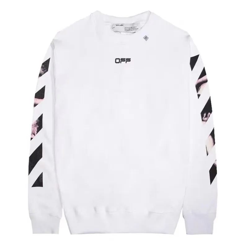 off white angel religious crew neck sweatshirt