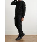 STONE ISLAN* GARMENT DYED CREW NECK SWEAT Black