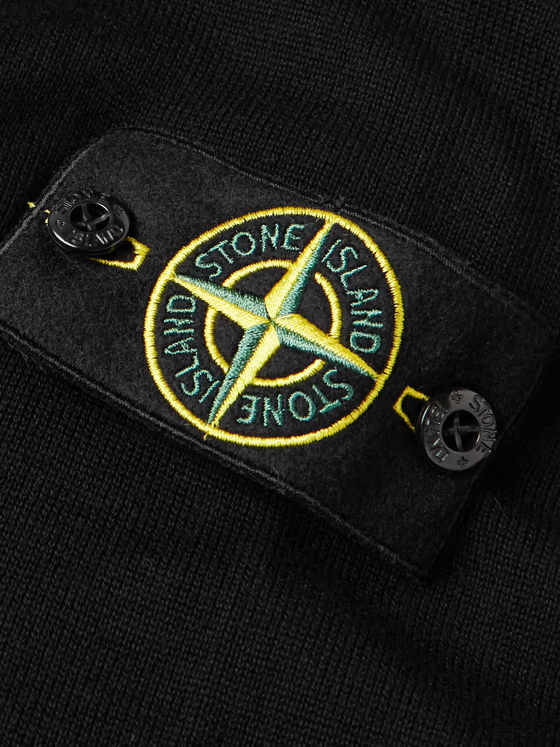 STONE ISLAN* GARMENT DYED CREW NECK SWEAT Black