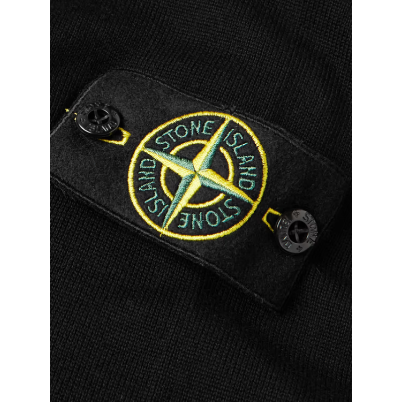 STONE ISLAN* GARMENT DYED CREW NECK SWEAT Black