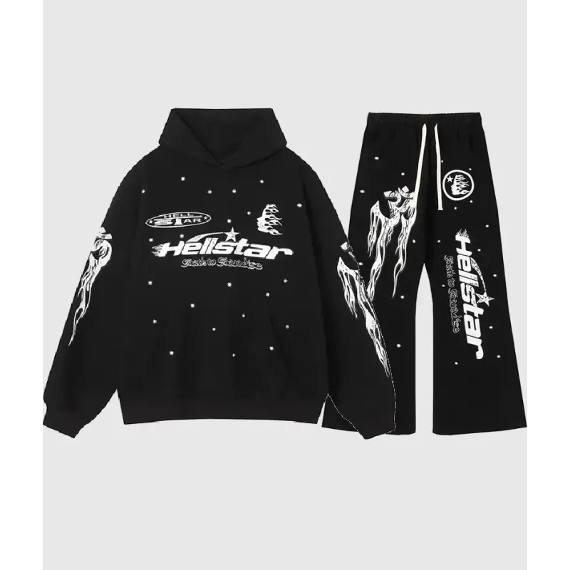 H*lst*r studios records tracksuit black (single sweatpants)