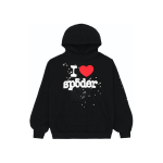 Sp5der I Heart SP5 Souvenir Hoodie Black