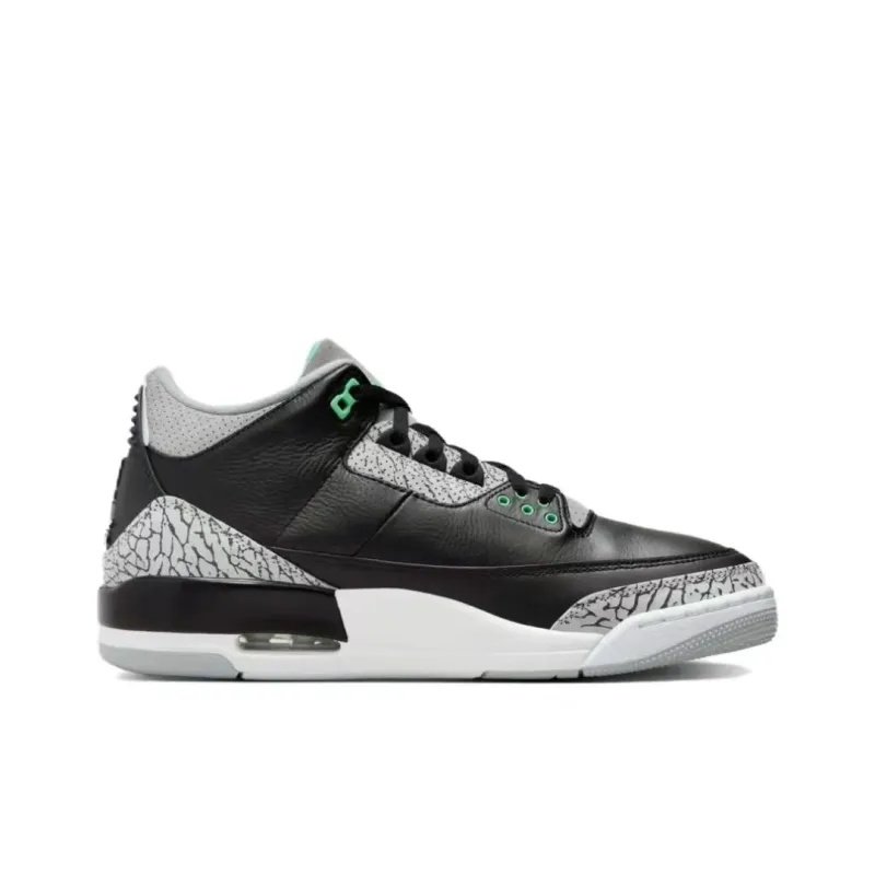 pk god batch air jordan 3 retro green glow ct8523-031