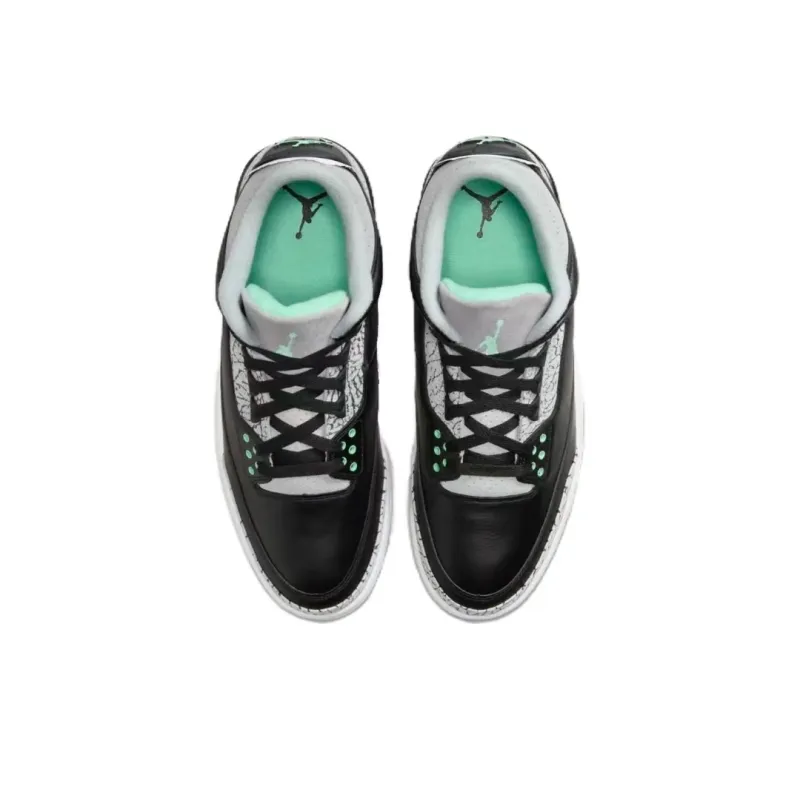 pk god batch air jordan 3 retro green glow ct8523-031