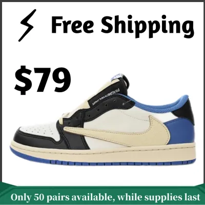 【$79 Free Shipping】High Quality Batch Travis Scott x Fragment Design x Air Jordan 1 Low DM7866-140 01