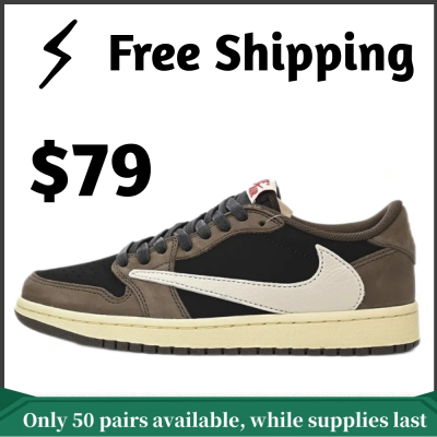 【$79 Free Shipping】High Quality Batch Air Jordan 1 Retro Low OG SP Travis Scott CQ4277-001 01