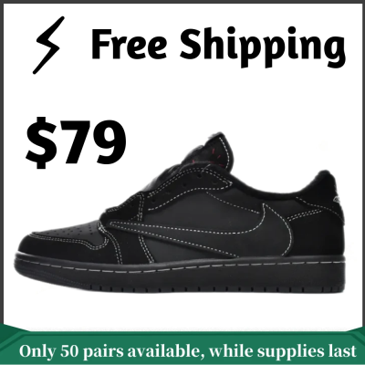 【$79 Free Shipping】High Quality Batch Air Jordan 1 Retro Low OG SP Travis Scott Black Phantom DM7866-001 01