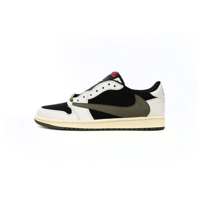 【$79 Free Shipping】High Quality Batch Air Jordan 1 Retro Low OG SP Travis Scott Olive (W) DZ4137-106 02