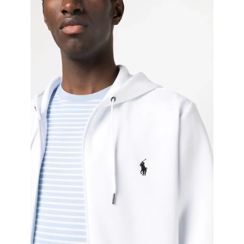 polo ralph lauren polo pony cotton blend cardigan white