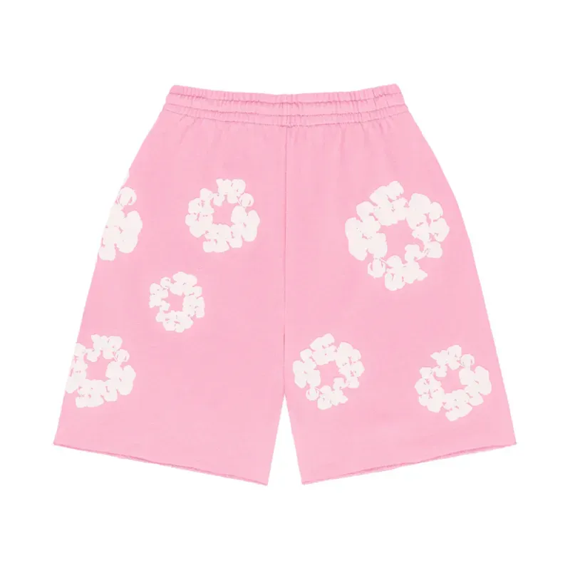 denim tears the cotton wreath shorts pink