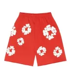 Denim Tears The Cotton Wreath Shorts Red