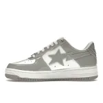 PK God Batch A Bathing Ape Bape Sta Patent Leather White Grey (2023) 