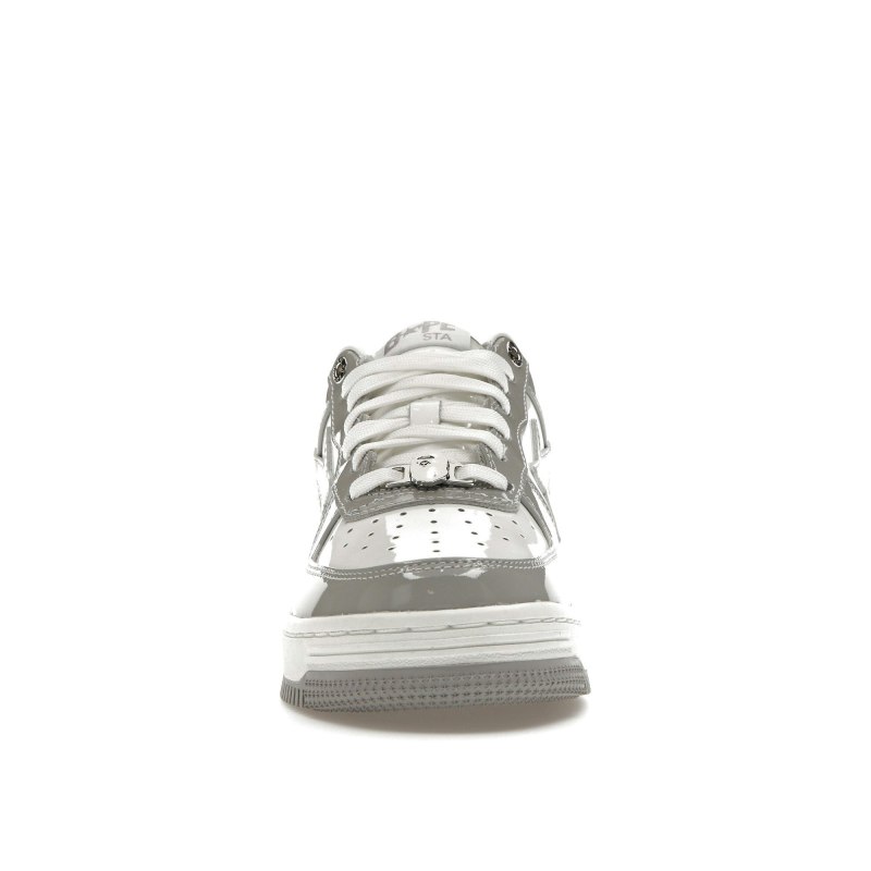 PK God Batch A Bathing Ape Bape Sta Patent Leather White Grey (2023) 