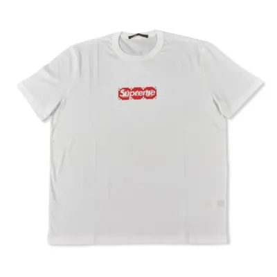 Supreme x LOUIS VUITTON Box Logo Tee White 01
