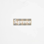 Supreme Burberry Box Logo Tee White