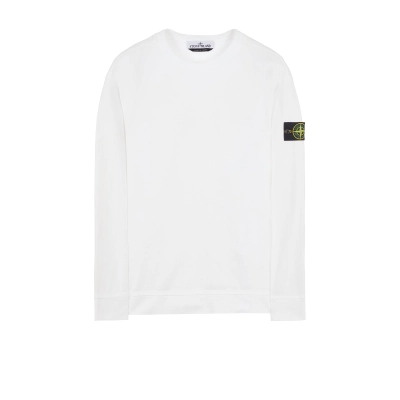 STONE ISLAN* GARMENT DYED CREW NECK SWEAT White 02
