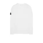 STONE ISLAN* GARMENT DYED CREW NECK SWEAT White