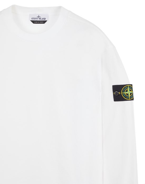 STONE ISLAN* GARMENT DYED CREW NECK SWEAT White