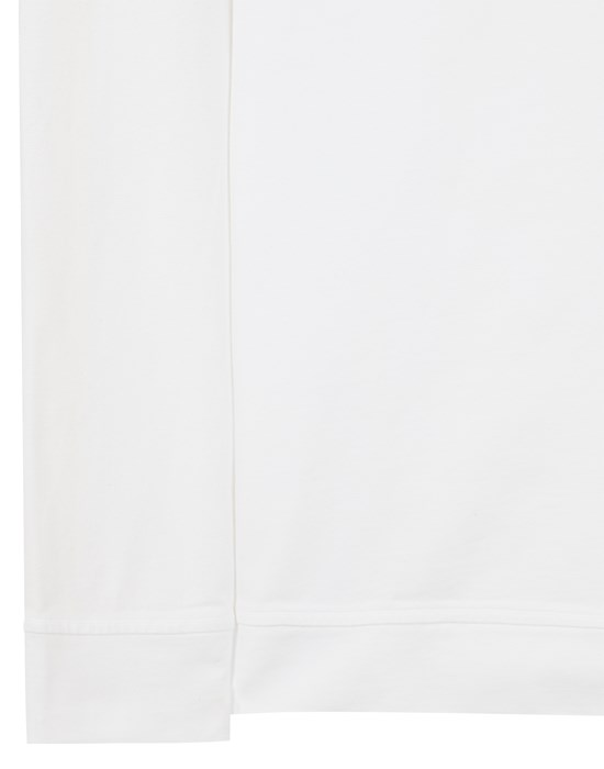 STONE ISLAN* GARMENT DYED CREW NECK SWEAT White