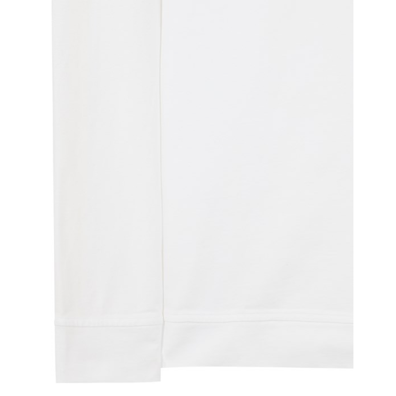 STONE ISLAN* GARMENT DYED CREW NECK SWEAT White