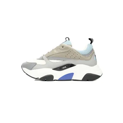 PK God Batch Dior White, Blue, & Black 'B22' Sneakers Rice Grey Blue 01