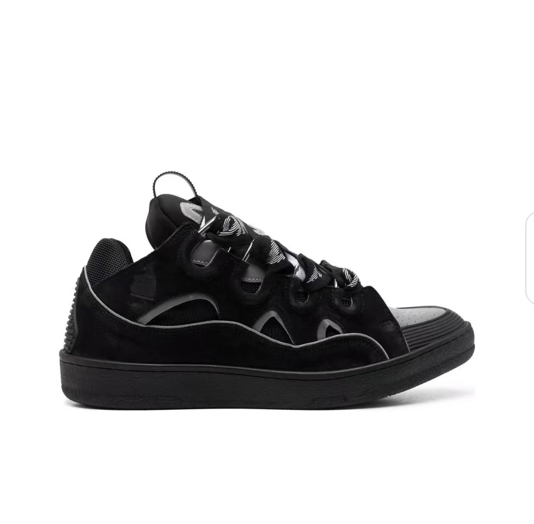 Lanvin Curb Sneaker Black Grey FM-SKRK11-REFL-P2210