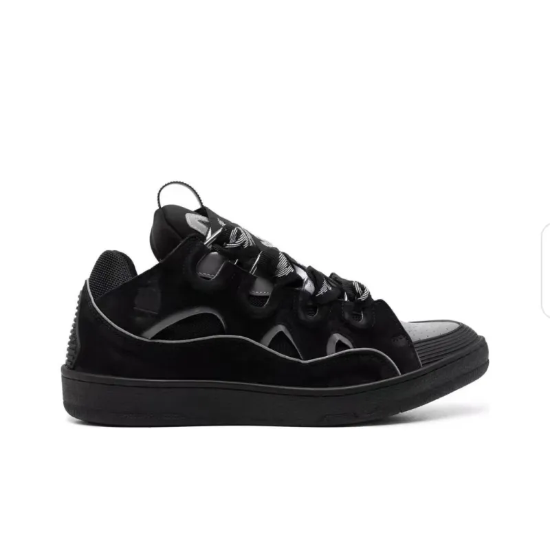 Lanvin Curb Sneaker Black Grey FM-SKRK11-REFL-P2210
