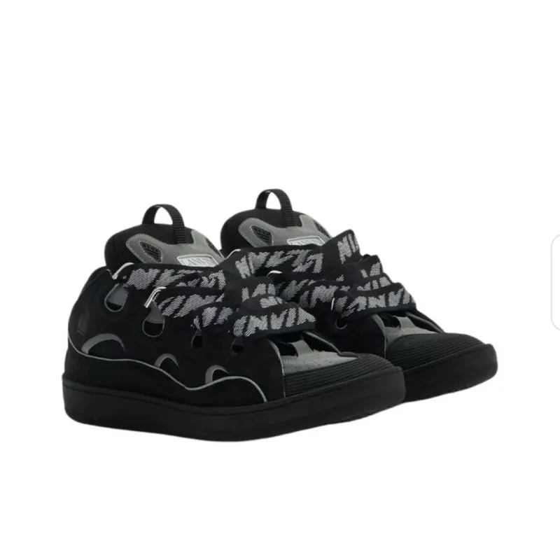 Lanvin Curb Sneaker Black Grey FM-SKRK11-REFL-P2210