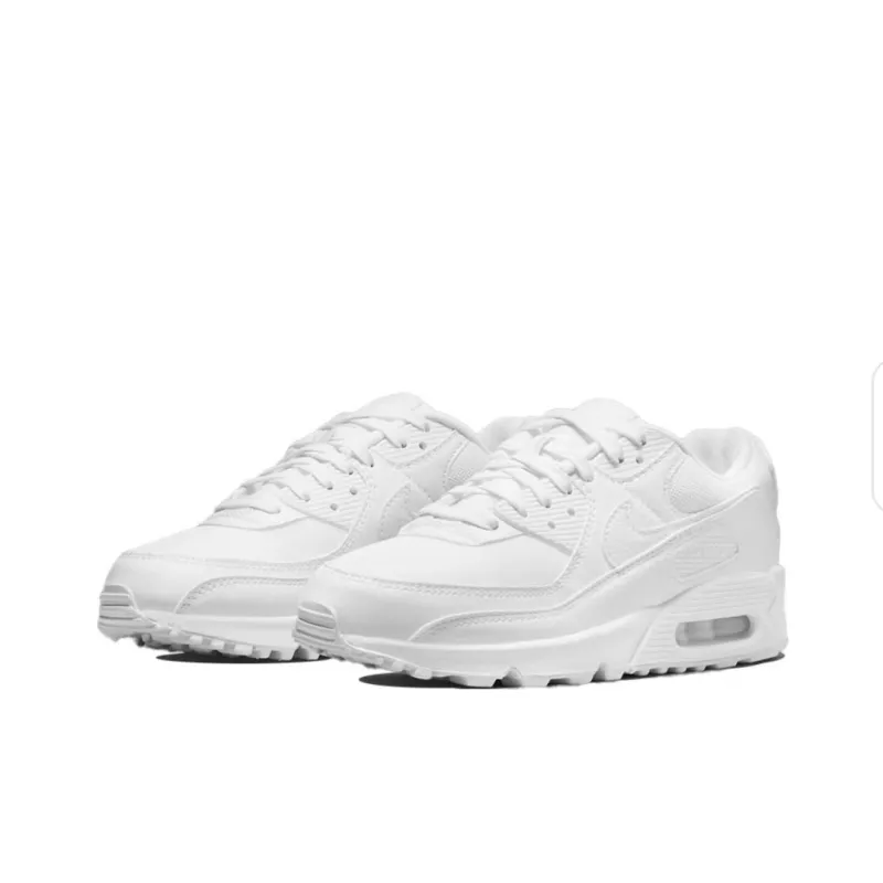 pk god batch nike air max 90 leather triple white
