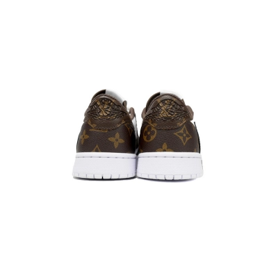 PK God Batch Air Jordan 1 Low cut LV Brown DL2403-002 02