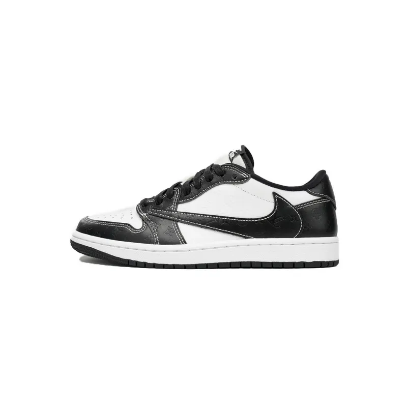 pk god batch air jordan 1 low cut lv black and white dl2211-001