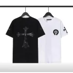 Chrome Hearts Sanskrit Letters Cross T-Shirt Black and white