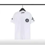 Chrome Hearts Sanskrit Letters Cross T-Shirt Black and white