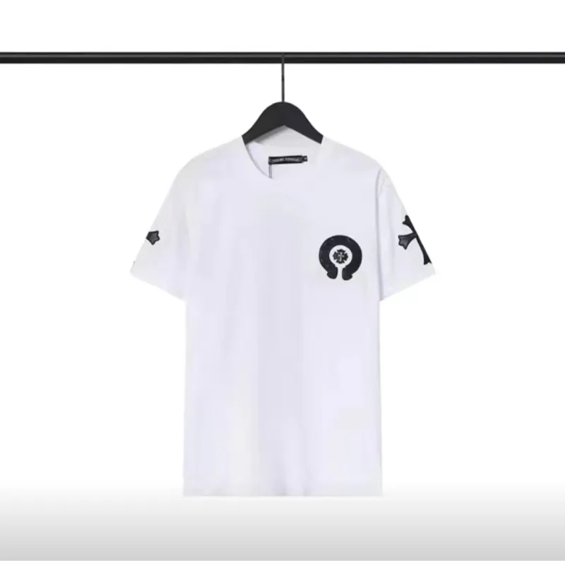 chrome hearts sanskrit letters cross t-shirt black and white