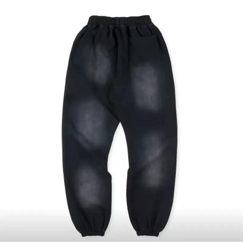 H*lst*r no guts no glory flare bottom sweatpants midnight dye black