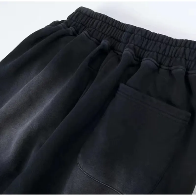 H*lst*r no guts no glory flare bottom sweatpants midnight dye black