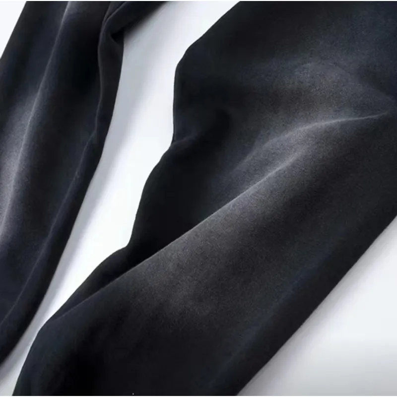 H*lst*r no guts no glory flare bottom sweatpants midnight dye black