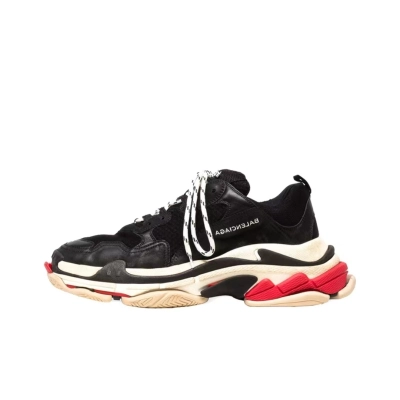 Pkstockx Balenciaga Triple S BLACK/WHITE-RED 01