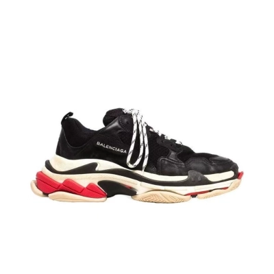 Pkstockx Balenciaga Triple S BLACK/WHITE-RED 02