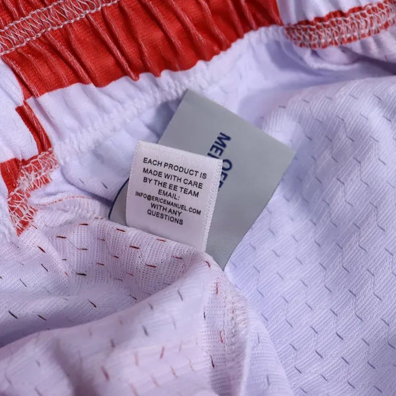 Eric Emanuel EE Basic Short White Red Flag FW19