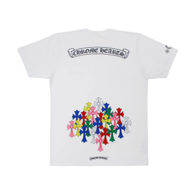 Chrome Hearts Multi Color Cross T-shirt White 01