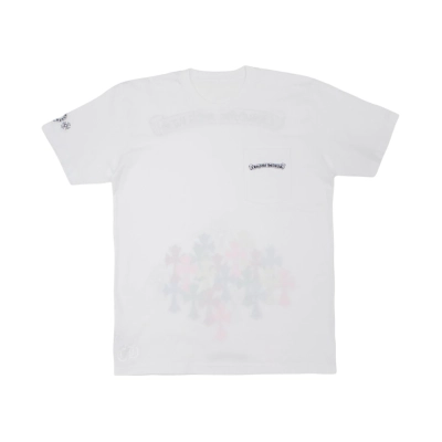 Chrome Hearts Multi Color Cross T-shirt White 02