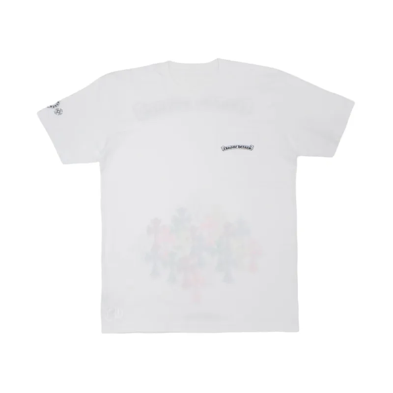 chrome hearts multi color cross t-shirt white