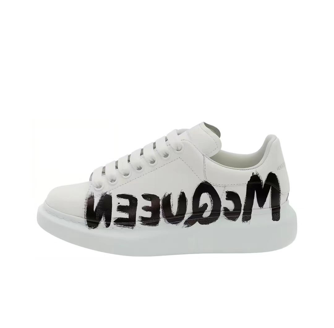 PK God Batch Alexander McQueen Oversized Graffiti White Black