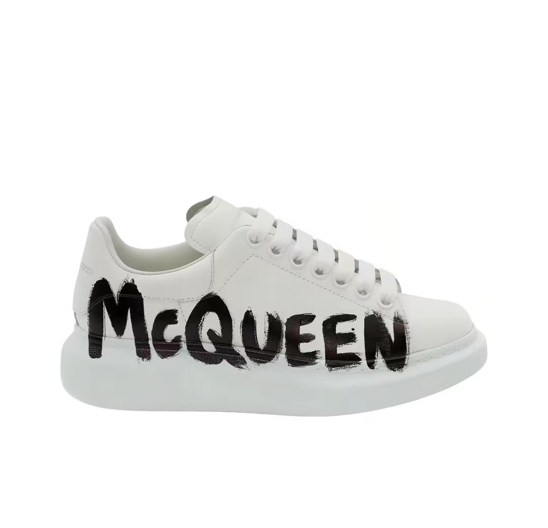 PK God Batch Alexander McQueen Oversized Graffiti White Black